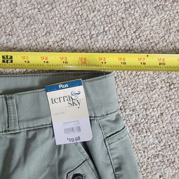 NWT Terra & Sky Women's Plus Size Pull-On Wide-Leg Pants Size 0X (14W) - Picture 6 of 8